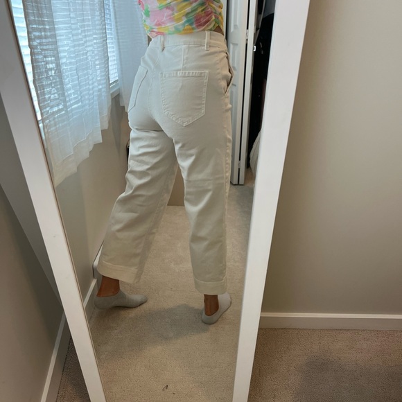 White culottes with zipper closer - Picture 4 of 5